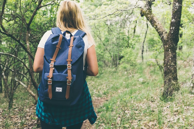 Woman walking in nature
